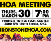 hoa ironstone annual meeting sign